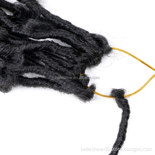 Hot sell36 inch butterfly locs  faux  wig butterfly locs crotchet  faux curly ends fluffy butterfly locs fibre